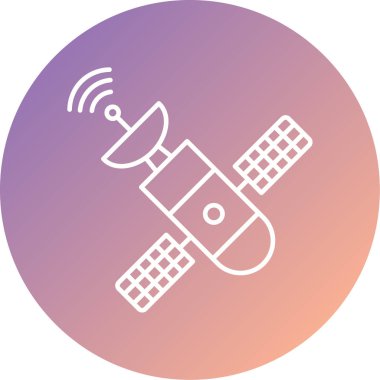 Uydu simgesinin vektör çizimi