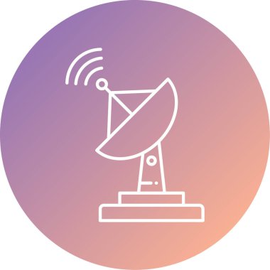 uydu anten simgesi, vektör illüstrasyonu