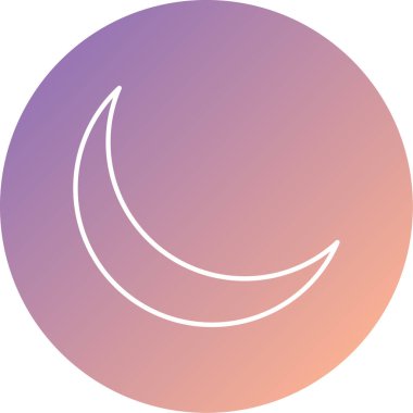 Ay. Web simgesi basit illüstrasyon