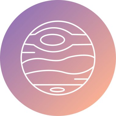 Gezegen. Web simgesi basit illüstrasyon