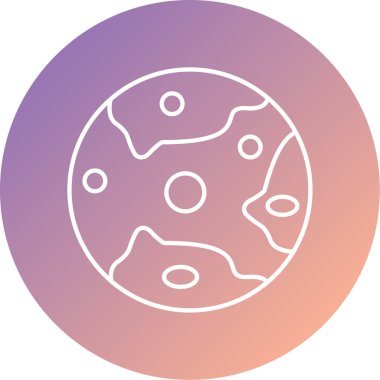 Gezegen. Web simgesi basit illüstrasyon