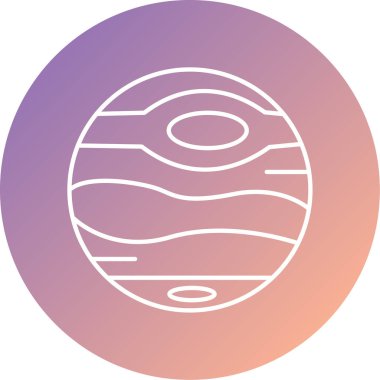 Gezegen. Web simgesi basit illüstrasyon