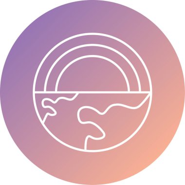 Uzay modern simgesinin vektör illüstrasyonu