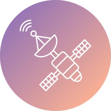 uydu vektör renk simgesi