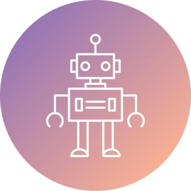 Robot simgesinin vektör illüstrasyonu