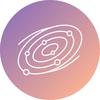 Tek bir uzay simgesinin vektör illüstrasyonu