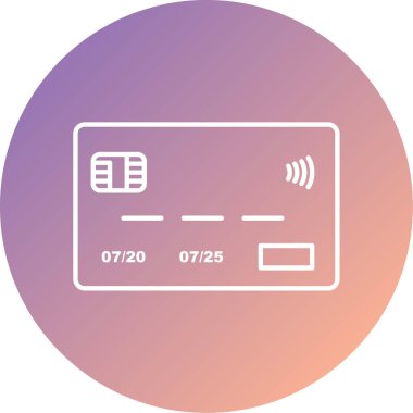 Kredi kartı vektör glif simgesi