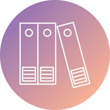 Dosyaların vektör illüstrasyonu modern simge