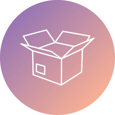 Kutu. Web simgesi basit illüstrasyon