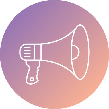 Megafon. Web simgesi basit illüstrasyon