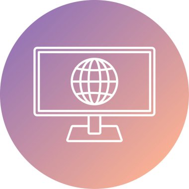 Tarayıcı. Web simgesi basit illüstrasyon