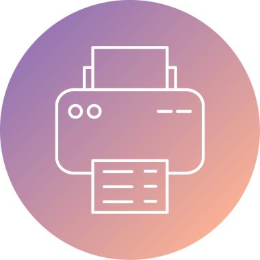 Yazıcı. Web simgesi basit tasarım