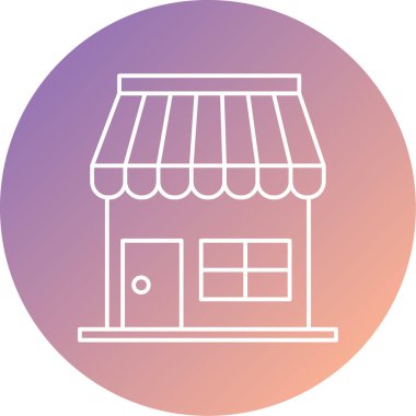 Dükkan. Web simgesi basit illüstrasyon