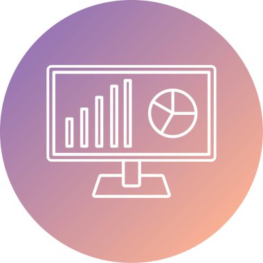 vektör lcd simgesi illüstrasyonu