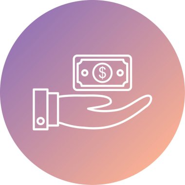 Dolar. Web simgesi basit illüstrasyon