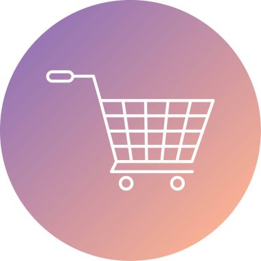 Alışveriş arabası simgesi, vektör illüstrasyonu