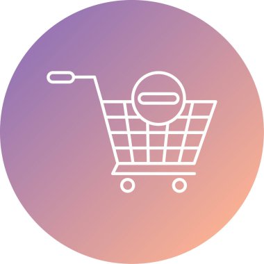 Alışveriş arabası simgesi, vektör illüstrasyonu