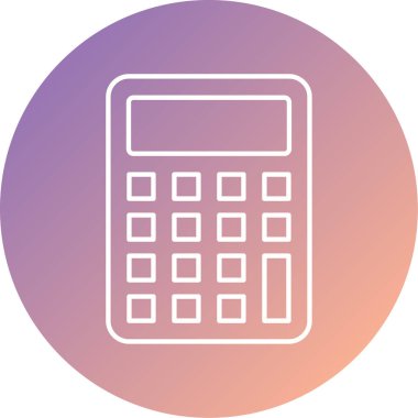 Hesap makinesi. Web simgesi basit illüstrasyon