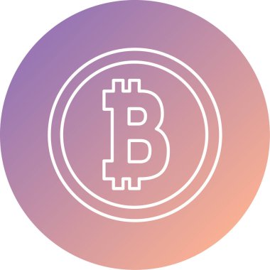 Bitcoin simgesi vektör illüstrasyonu