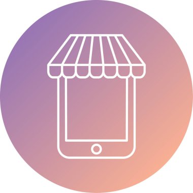 çevrimiçi alışveriş vektörü simgesi modern basit tasarım