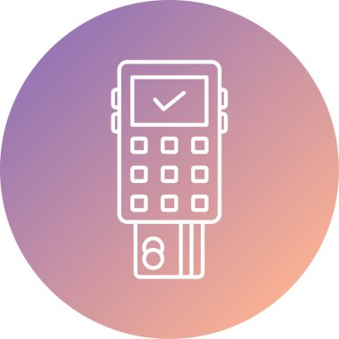 ATM 'de. Web simgesi basit illüstrasyon