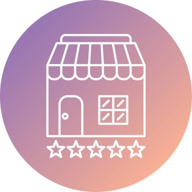 Dükkan. Web simgesi basit illüstrasyon