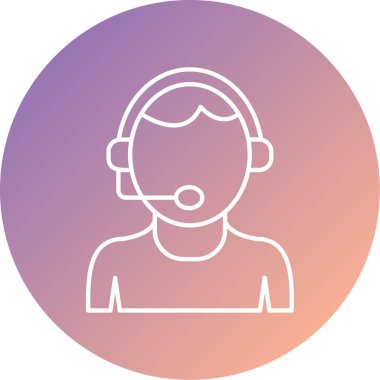 Müşteri desteği ikon vektör illüstrasyonu