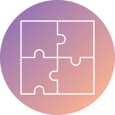 Bulmaca simgesi vektör çizimi