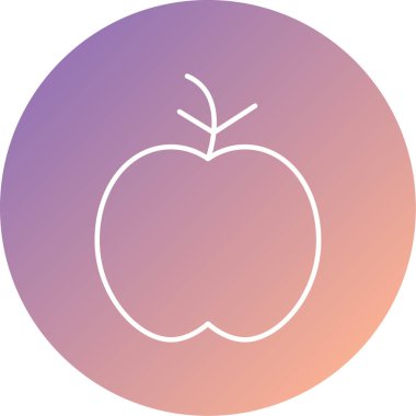 Elma. Web simgesi basit illüstrasyon