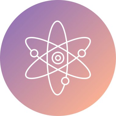 atom. Web simgesi basit illüstrasyon