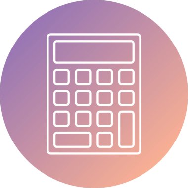 hesap makinesi simgesi vektör illüstrasyonu