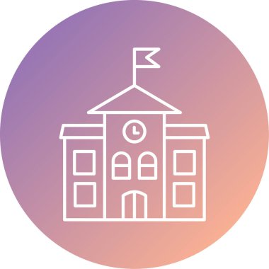 Üniversite simgesi vektör illüstrasyonu