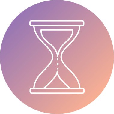 Eşsiz kum saati simgesi, vektör illüstrasyonu