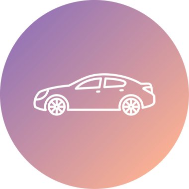 araba vektör simgesi modern basit illüstrasyon