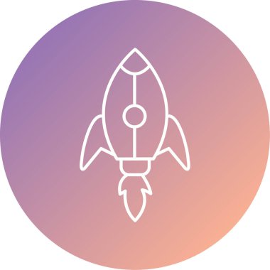 roket ikonu vektör illüstrasyonu