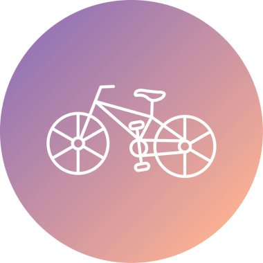 Benzersiz bisiklet vektörü simgesi