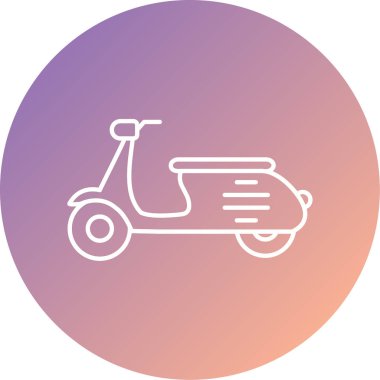 scooter simgesi vektör illüstrasyonu