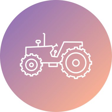 Traktör vektör simgesi modern basit illüstrasyon