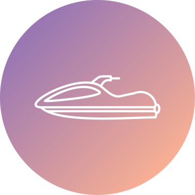 Benzersiz kano ikonu vektör illüstrasyonu