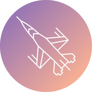 Bir düzlem simgesinin vektör çizimi