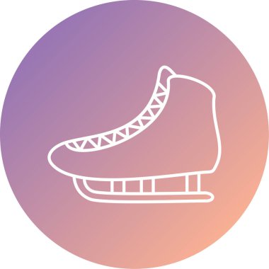 Buz pateni simge vektör çizim