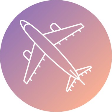 uçak ikonu vektör illüstrasyonu