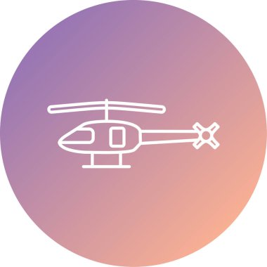 Helikopter. Web simgesi basit illüstrasyon