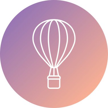 sıcak hava balonu simgesi, vektör illüstrasyonu