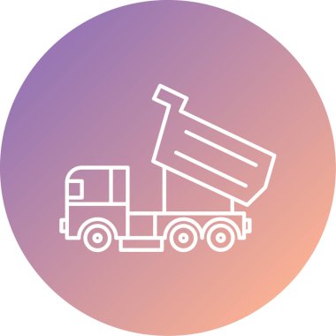 Kamyon simgesinin vektör illüstrasyonu