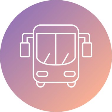 bus simgesi vektör illüstrasyonu