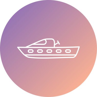 Gemi vektör simgesi modern basit illüstrasyon