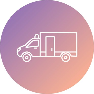 dağıtım kamyonu vektör simgesi