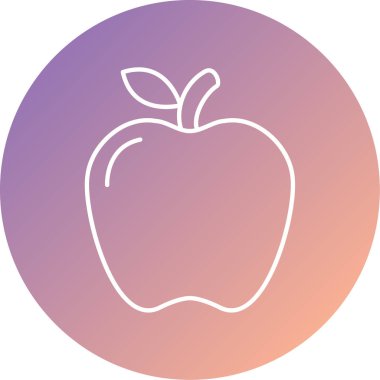 elma vektörü simgesi modern illüstrasyon