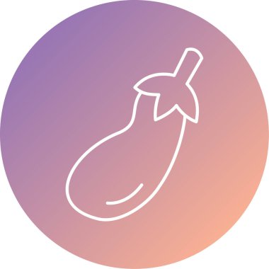 Patlıcan vektör satırı simgesi